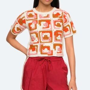 Sea NY Hayden Crochet Sweater